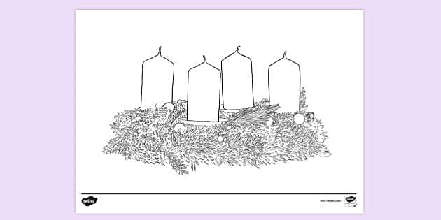 Christmas Advent Wreath Coloring Pages  Christmas Candles To Color  Transparent PNG  758x481  Free Download on NicePNG