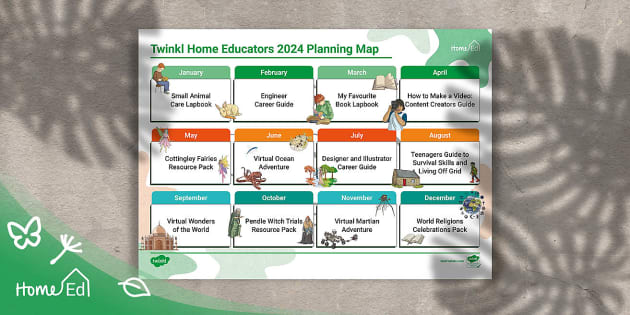 FREE! - Twinkl Home Educators Planning Map 2024 - Twinkl