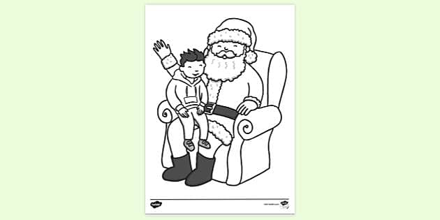Fun and Cute Xmas Holiday Santa Claus Coloring Book with Relaxing