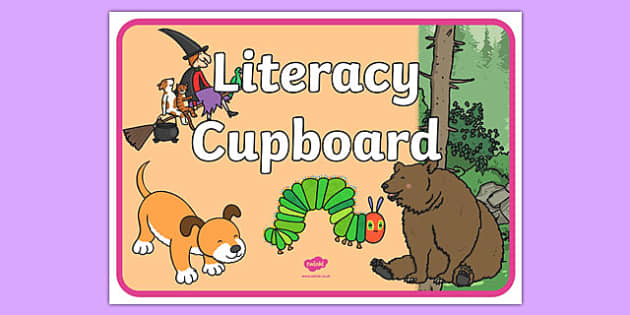 👉 Literacy Cupboard A4 Display Poster Teacher Made