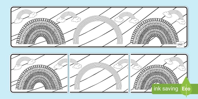 Rainbow Colouring Display Banner (Teacher-Made) - Twinkl