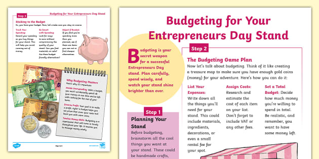 Budgeting for Your Entrepreneur's Day Stand - Twinkl