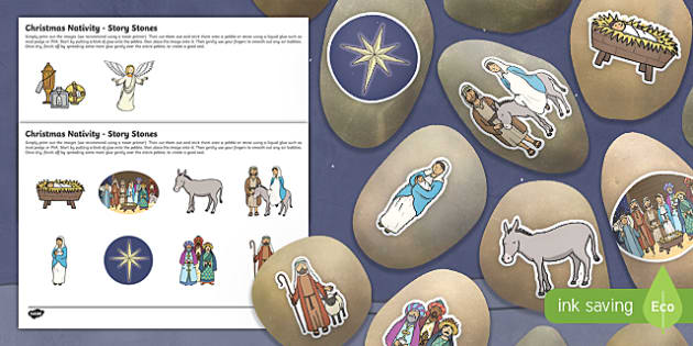 Christmas Nativity Story Stones Professor Feito Twinkl