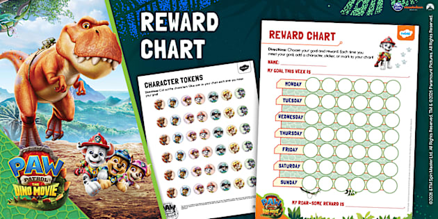 PAW Patrol: The Dino Movie – Reward Chart