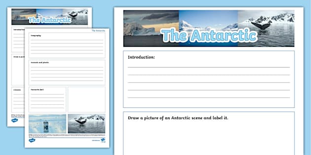 The Antarctic Non-Chronological Report Template - Twinkl