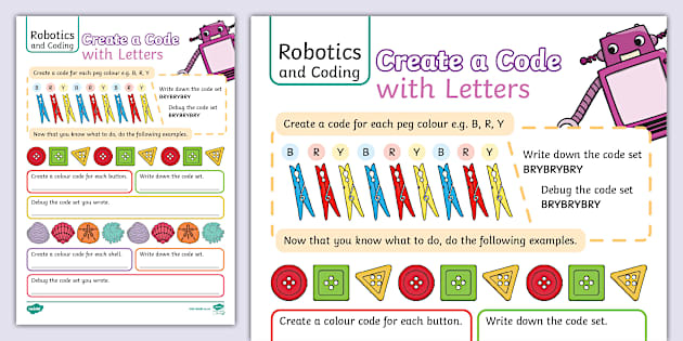 Robotics and Coding Convert a Colour Code to a Letter Code