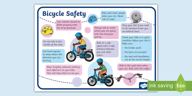 Bicycle Safety Information Poster - Twinkl - KS1 - Twinkl