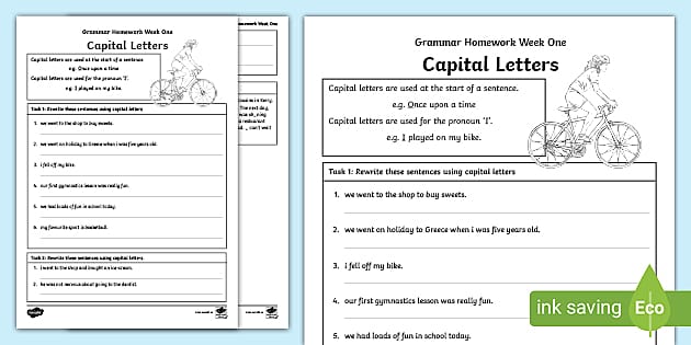 ks1 grammar homework