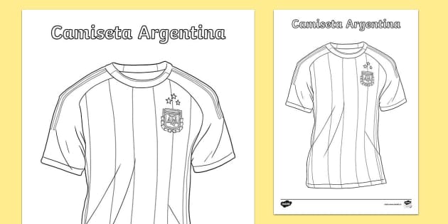 Camiseta de Argentina para imprimir Teacher Made Twinkl
