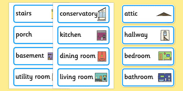 ESL Kids House Vocabulary Cards - ESL/EFL Resources - Twinkl