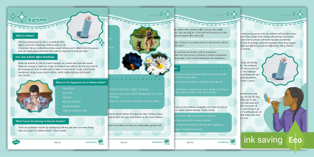 Asthma Fact SheetㅣHealth and Physical Education. - Twinkl