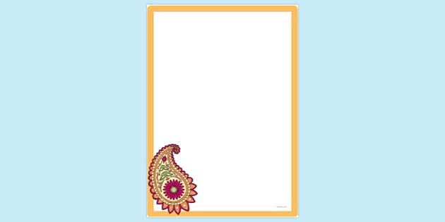 FREE! - Paisley Page Border | Page Borders | Twinkl - Twinkl