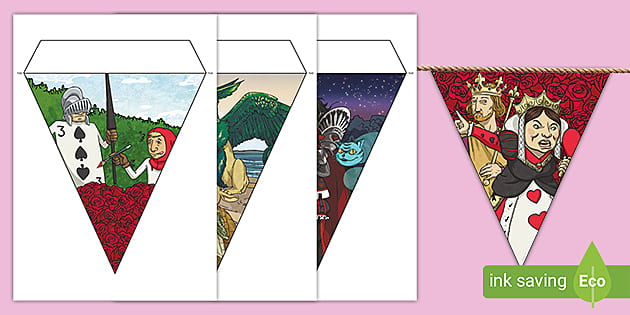 Alice in Wonderland Bunting (Teacher-Made) - Twinkl