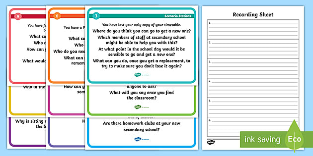 P7 to Secondary School Transition Scenarios Blether Stations