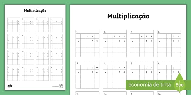 VOCÊ SABE MULTIPLICAR? - 5º ano