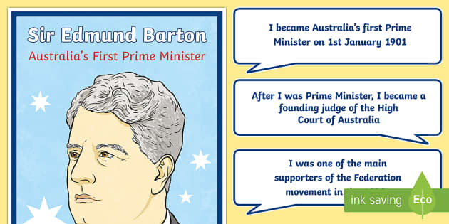 Edmund Barton Au First Prime Minister Display Pack-Australia