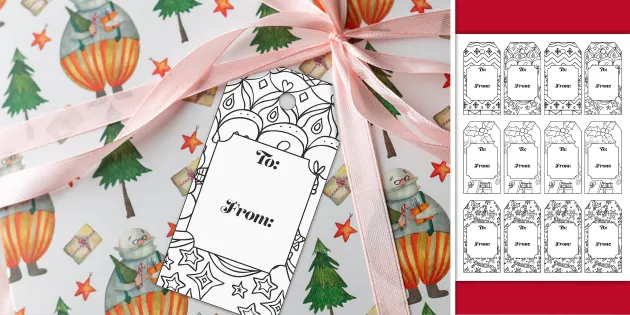 Top 25 Christmas Coloring Books Postcards Gift Tags for Adults