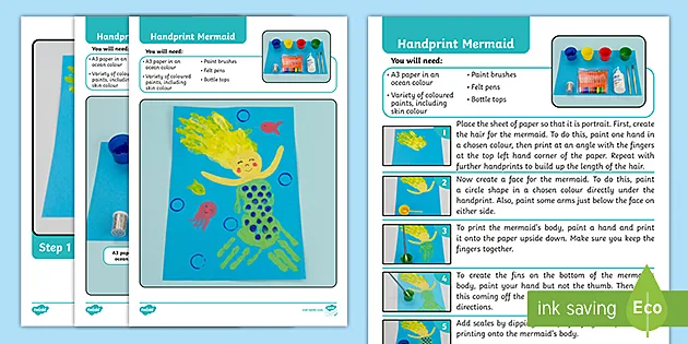 Make a Mermaid Craft for Kids Mermaid Printable Activity 