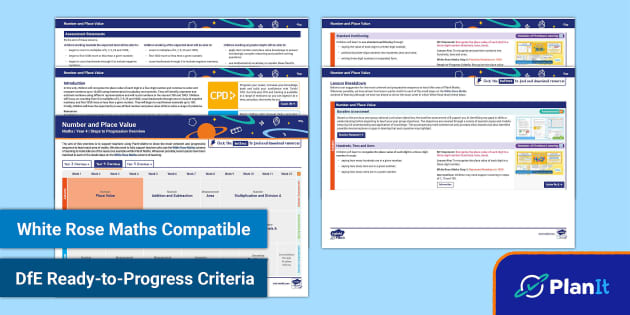 FREE! - 👉 Year 4 Number and Place Value Maths Steps to Progression Overview