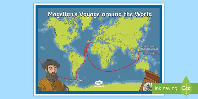 Ferdinand Magellan Explorer Map (Teacher-Made) - Twinkl