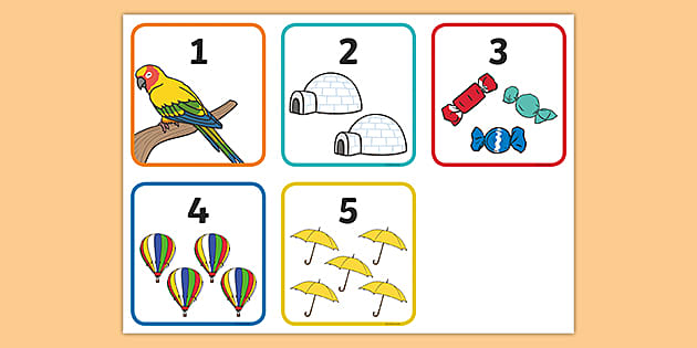 1 5 number and quantity matching cards teacher made