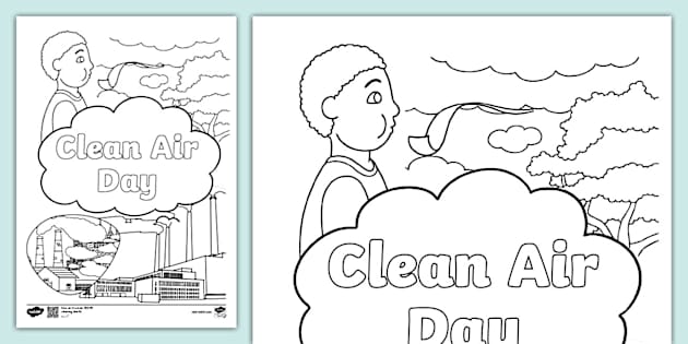 Clean Air Day Colouring Sheet (teacher made) - Twinkl