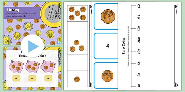 maths junior infants money pack teacher made