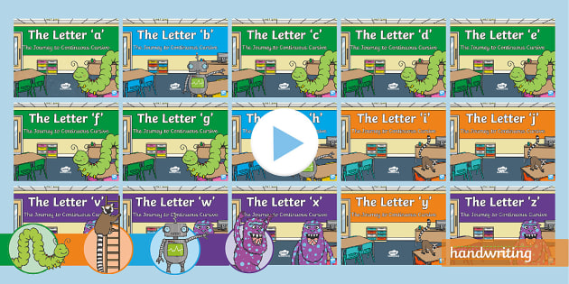 The Journey To Continuous Cursive Ks2 A - Z Lesson Presentation Bumper