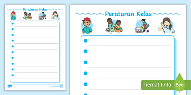 Template Peraturan Kelas (professor feito) - Twinkl