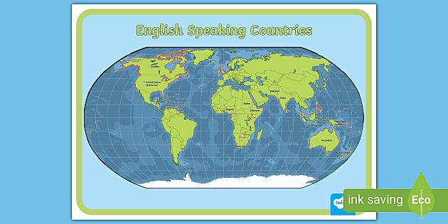 Map of the English-Speaking World | Twinkl (Teacher-Made)