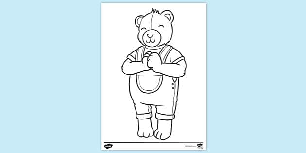 free coloring pages paddington bear fabric