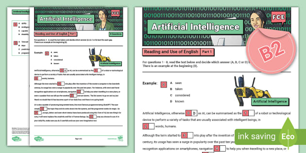 ESL B2 FCE Reading And Use Of English Part 1 Practice (AI)