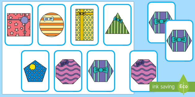 2D Shape Presents Cut-Outs - Twinkl