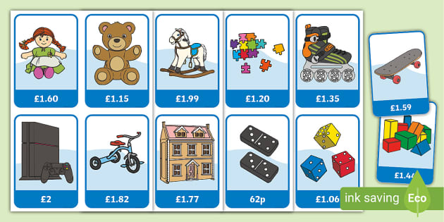 Toy Shop Prices Flashcards