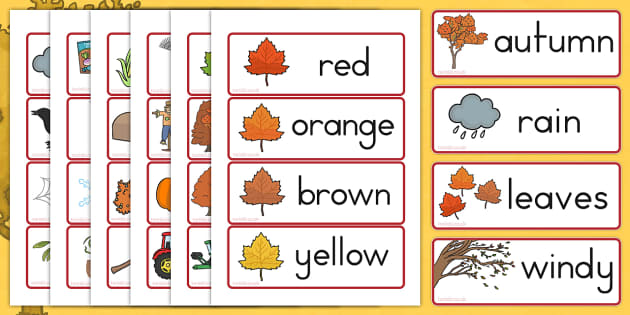 autumn-word-cards-visual-aids-seasons-weather-flash-cards