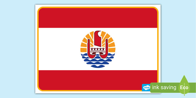 French Polynesia Flag Unique Design Print High Quality Materials