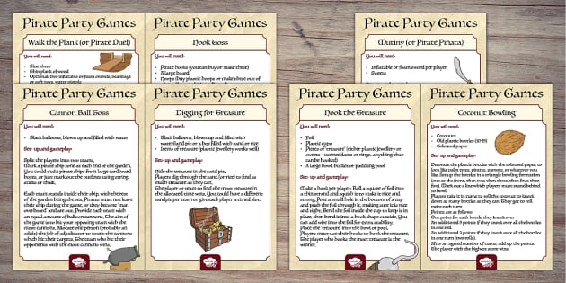 Party Games for Boys Pin the Patch on the Pirate Printable 
