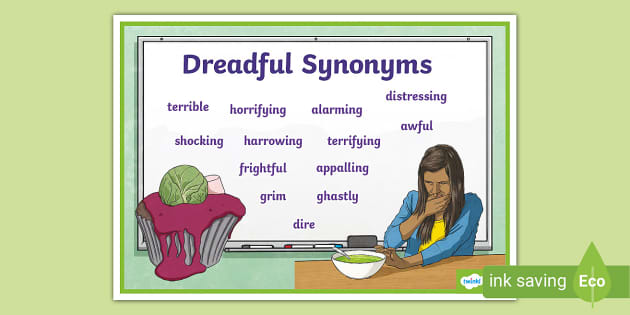 Dreadful Synonyms Word Mat (teacher made) - Twinkl