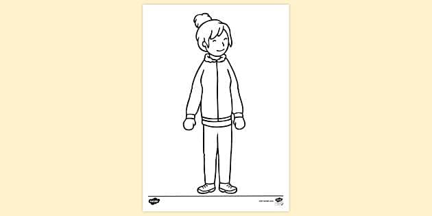 FREE! - Woman in Coat Gloves and Boots Colouring | Colouring Sheets