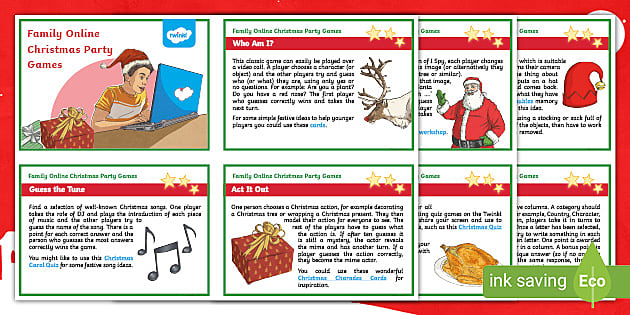 Virtual Christmas Party Games (teacher made)