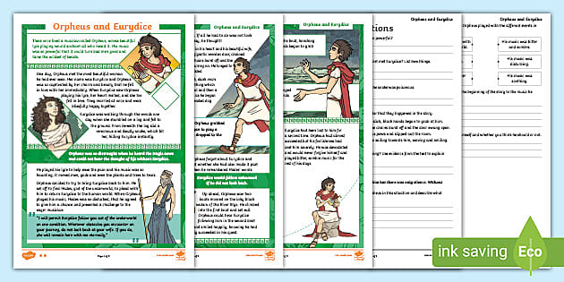 orpheus-and-eurydice-differentiated-reading-comprehension-activity