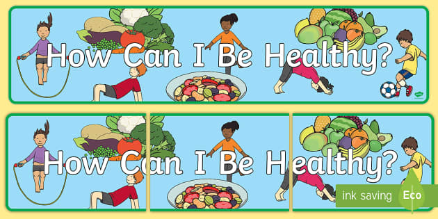 How Can I Be Healthy? Display Banner - Healthy Me Display Banner