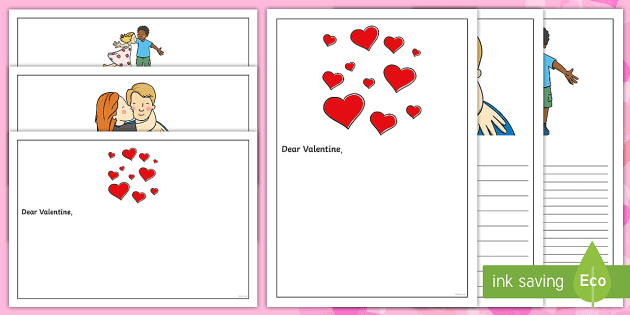 Valentine's Postcard Template (Teacher-Made) - Twinkl