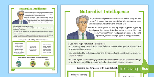 naturalist intelligence ( nature smart )