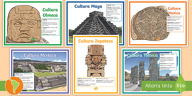Tarjetas: Culturas Mesoamericanas- Guía de trabajo - Twinkl