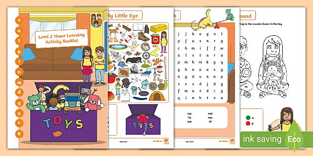Phonics Home Learning Activity Booklet Level 2 S A T P I N M D G O