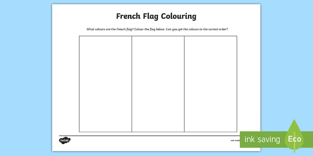 French Flag Colouring Page Teacher Made