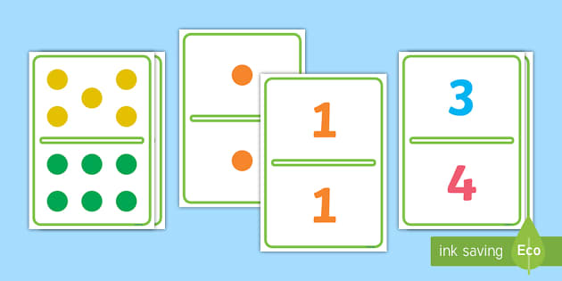 Domino Set Matching Activity - A4 Domino Set (teacher made)