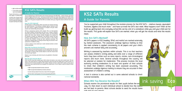 Year 6 SATs: Parent's Guide To Results - Twinkl