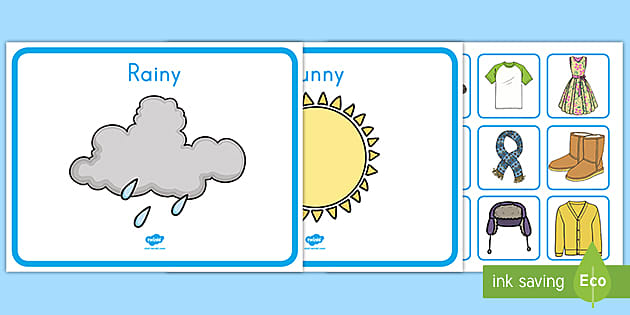 Weather and Clothes Sorting Activity (teacher made) - Twinkl
